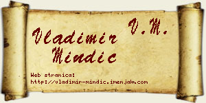 Vladimir Mindić vizit kartica